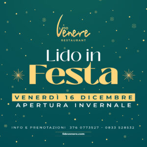 Lido Venere in festa da venerdì 16 dicembre